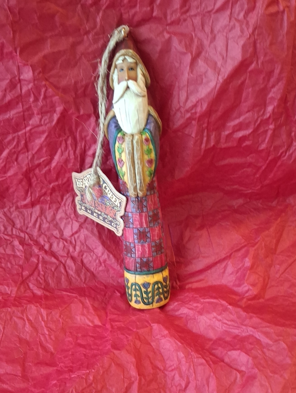 Jim Shore Santa Claus Hand-Painted Red Figurine Ornament